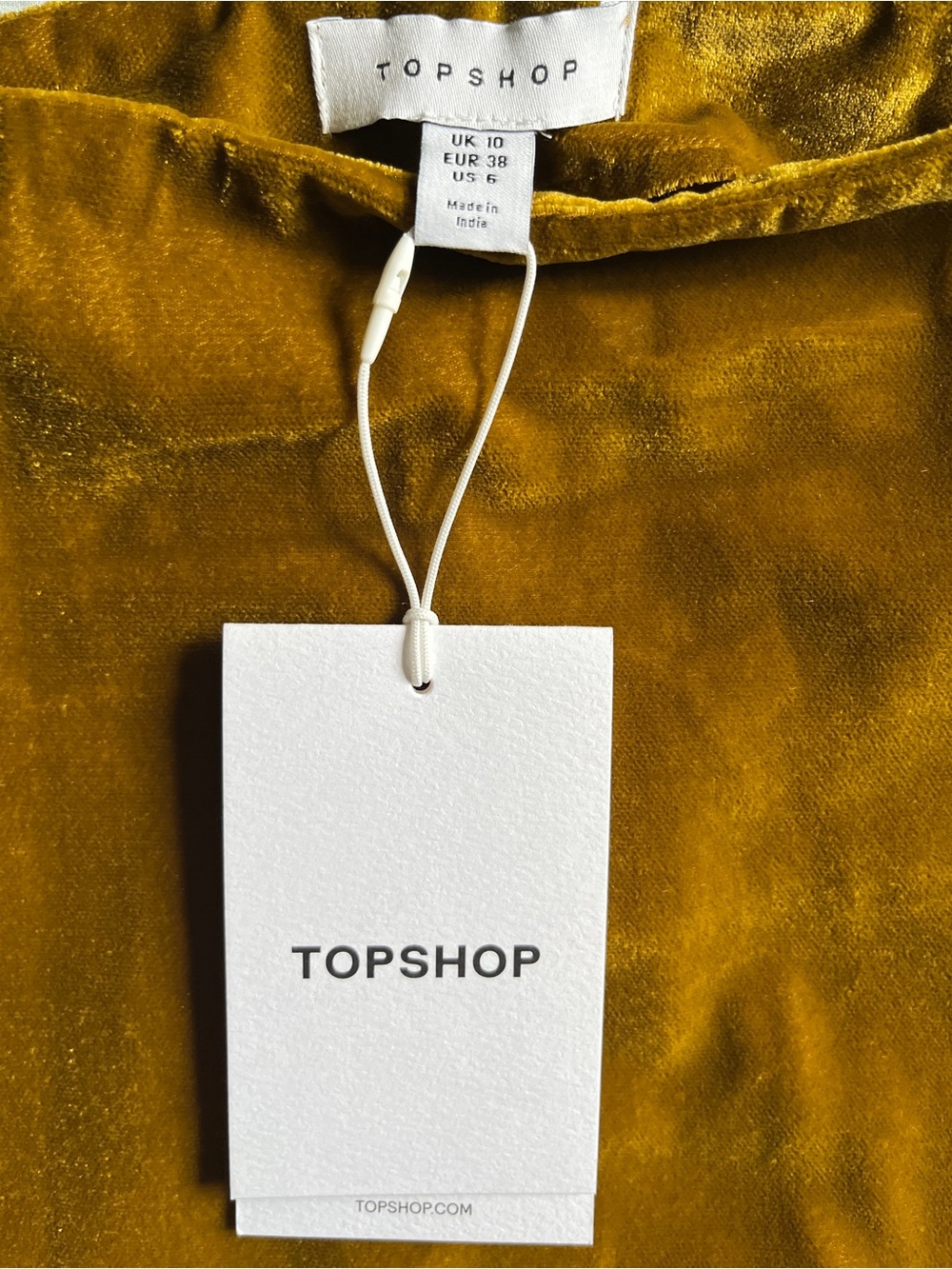 Topshop Olive Mini Skirt with Black Lace Hem - Picture 5 of 5